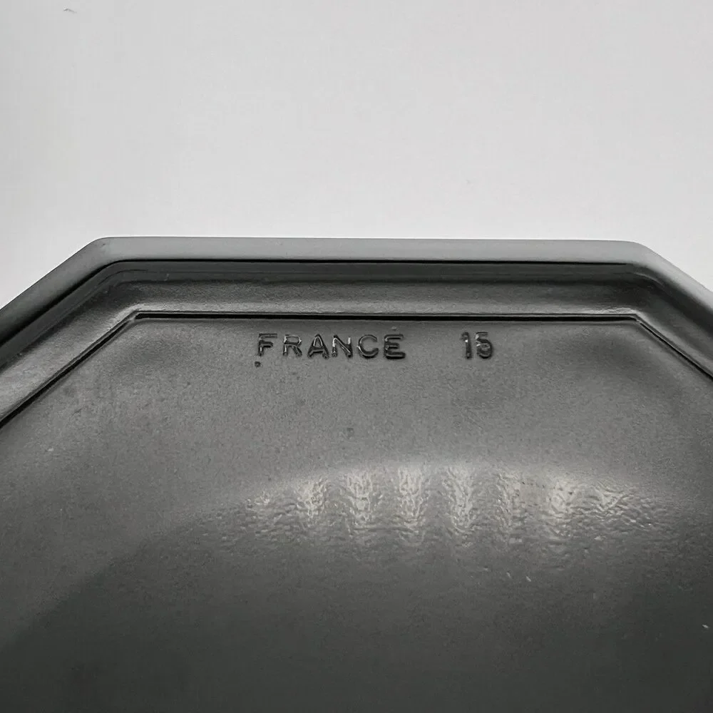VTG Arcoroc France Octime Black Glass Octagonal 5.5 Inch Dinnerware Bowls Set 4